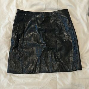 Anthropologie Altr'd State Patent Snakeskin Mini Skirt